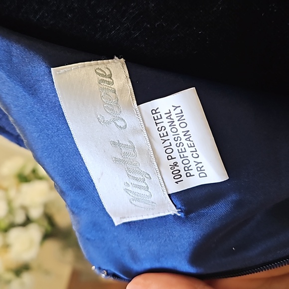 Size 10 to 12 bright navy blue lace/chiffon mother of bride/groom formal NWT - Picture 14 of 14